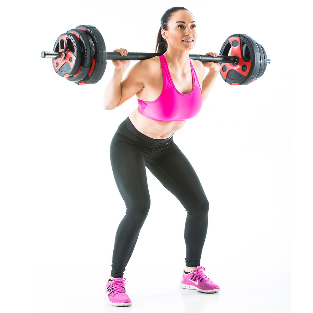 Skvstångsset Gymstick Vinyl Grip Pump Set 20 kg